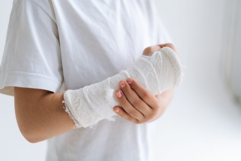 Photo of a Woman with an Injured Hand